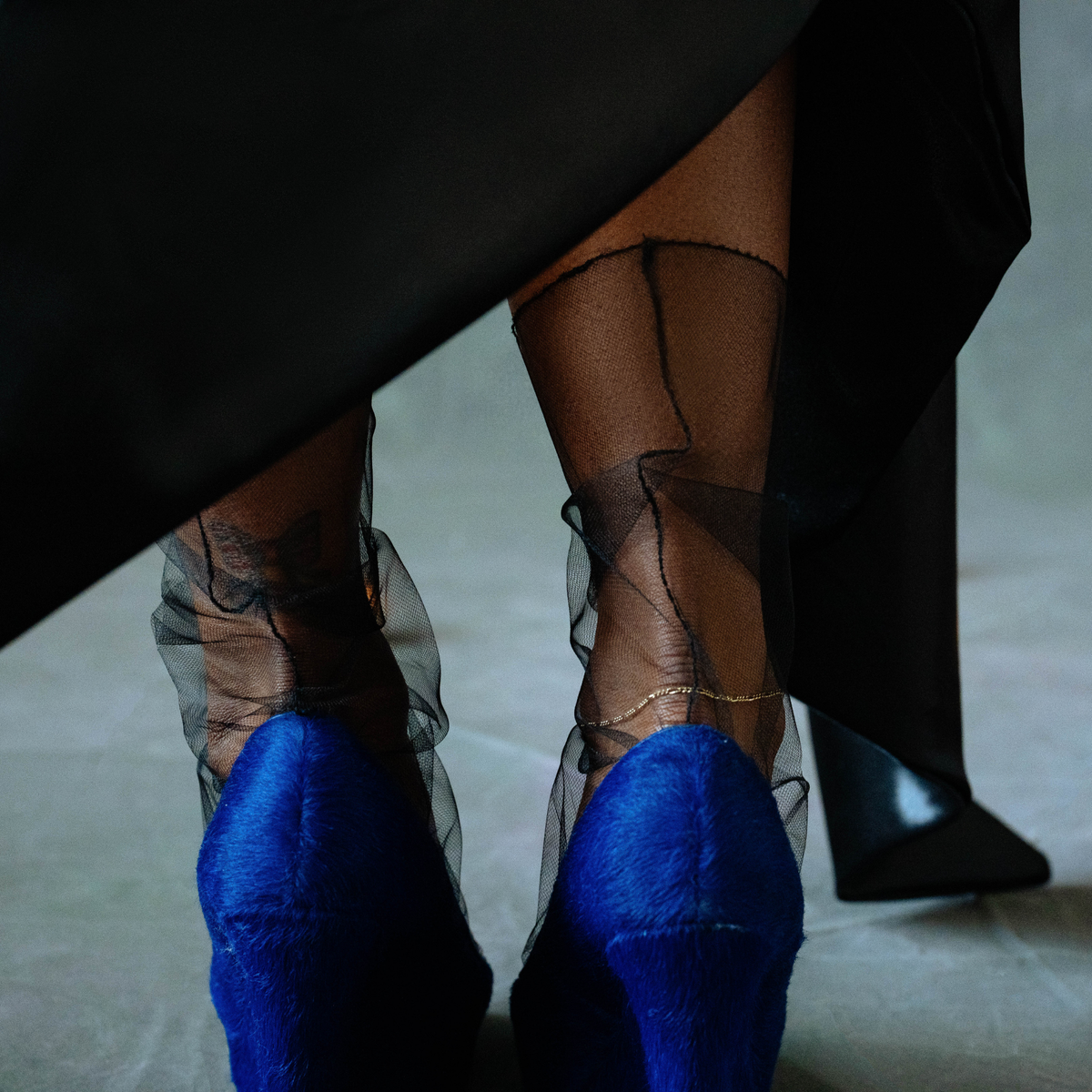 Sirens in Black – Sheer Statement Legwear for Women