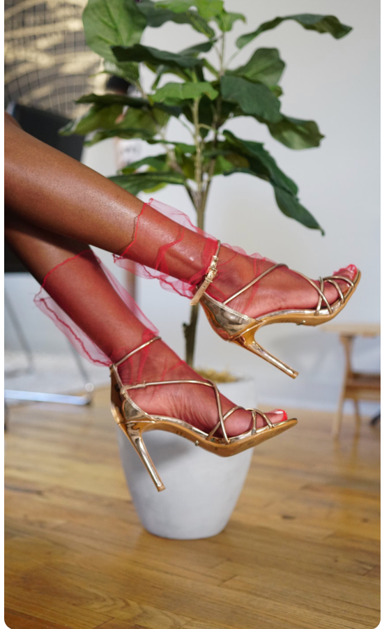 Sirens in Scarlet – Sheer Statement Legwear for Women